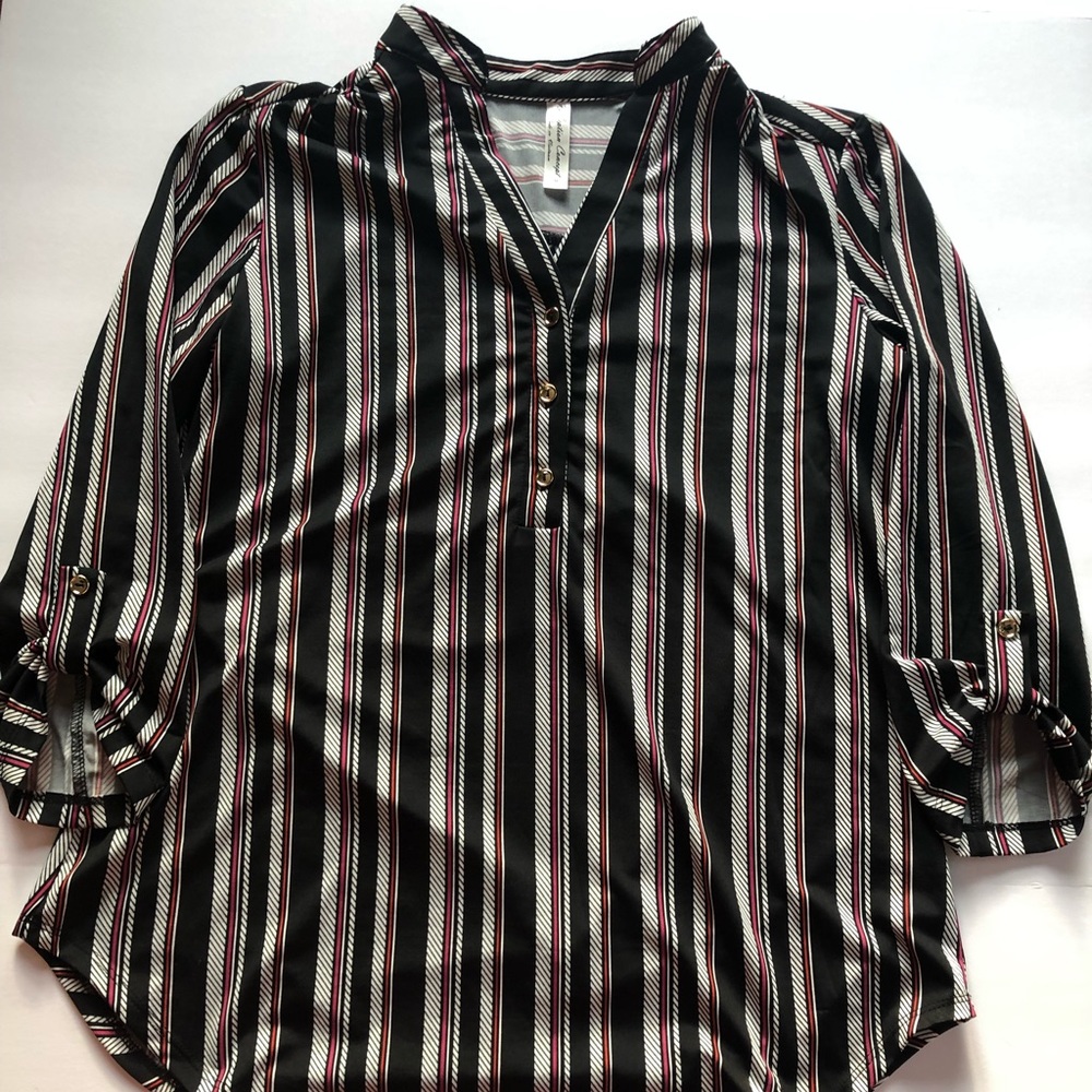 PerSeption Concept Black blouse rayon blouse